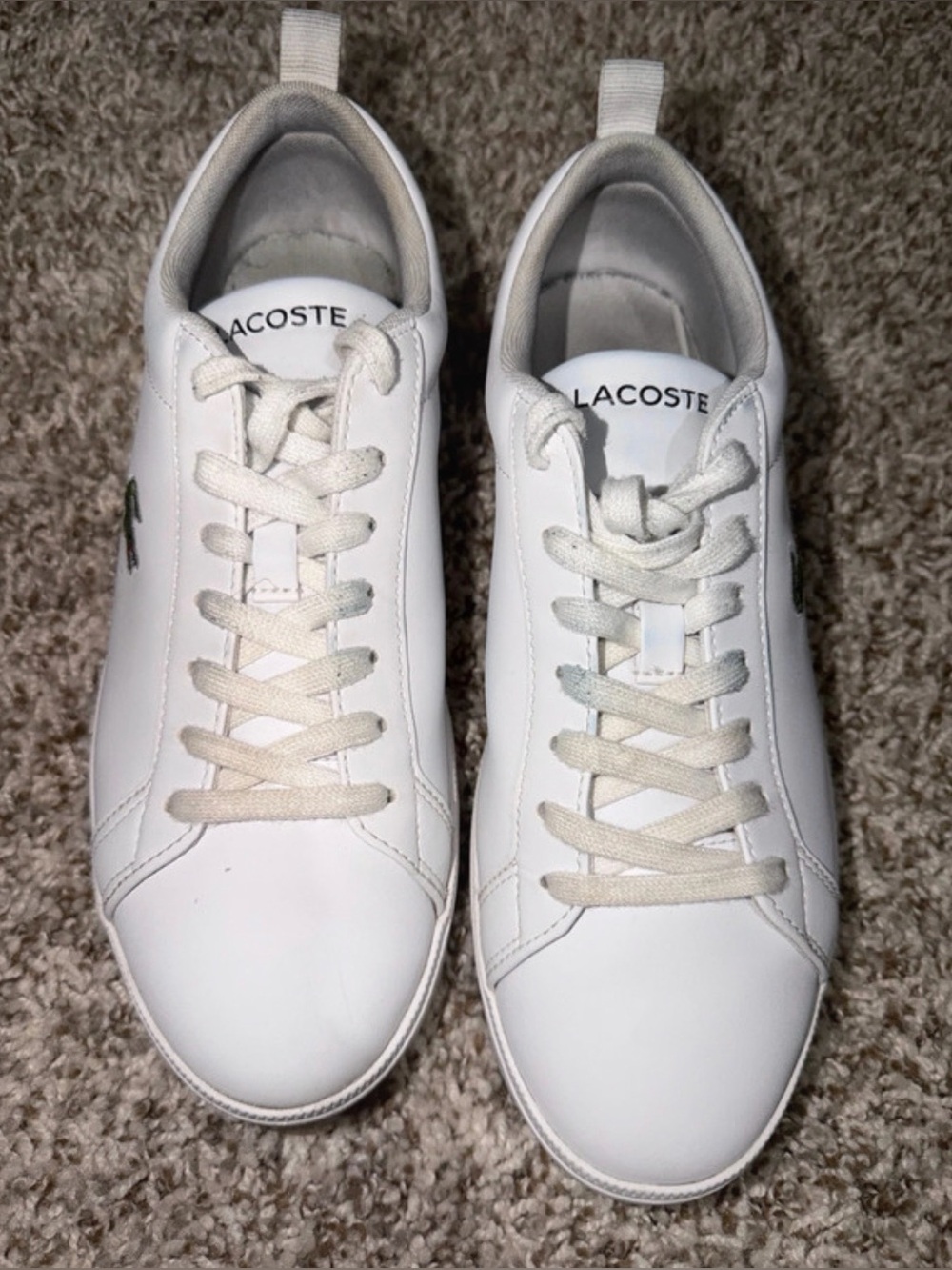 Lacoste men’s White Low-Top Leather Sneakers